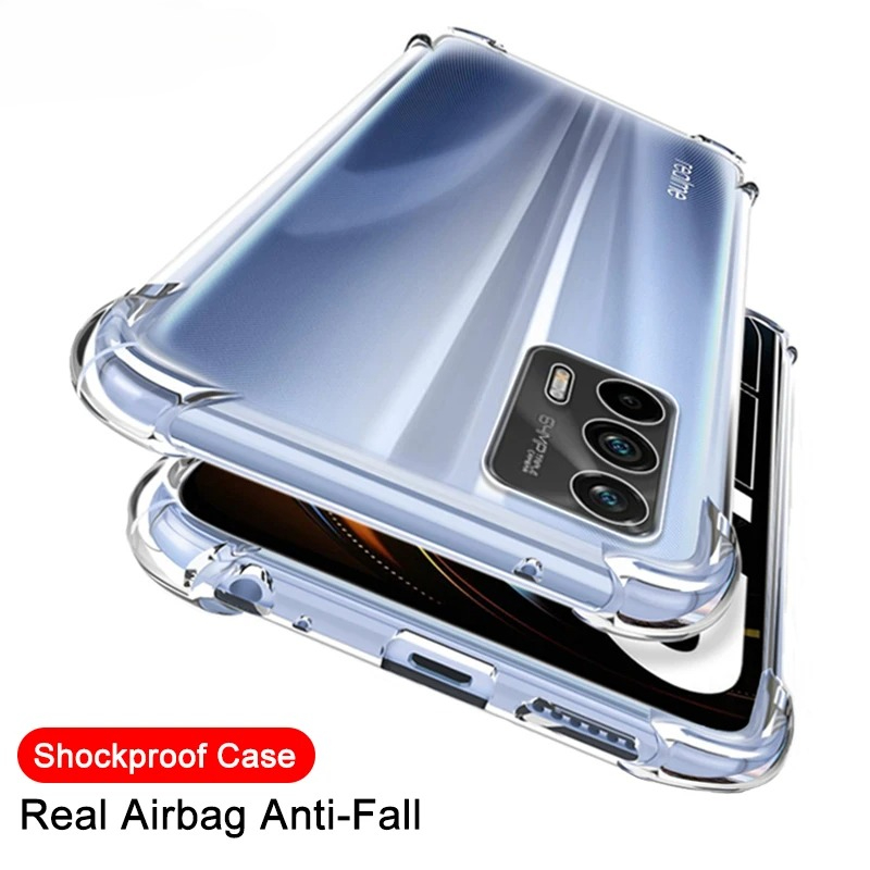 Realme Gt 6 - حافظة فاخرة شفافة من السيليكون مضادة