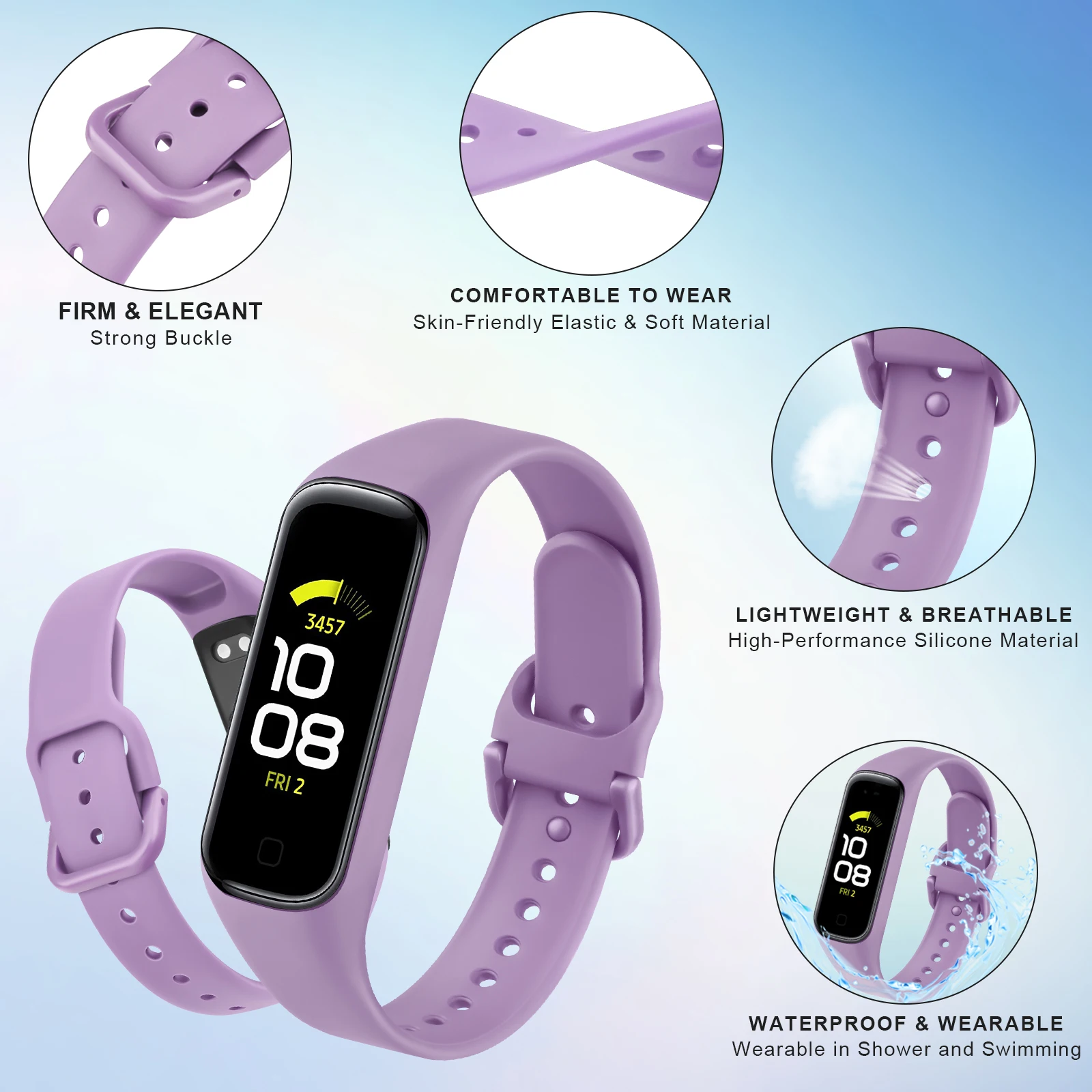 حزام سيليكون ناعم لسوار المعصم - مراجعة Silicone Band Replacement وسعره