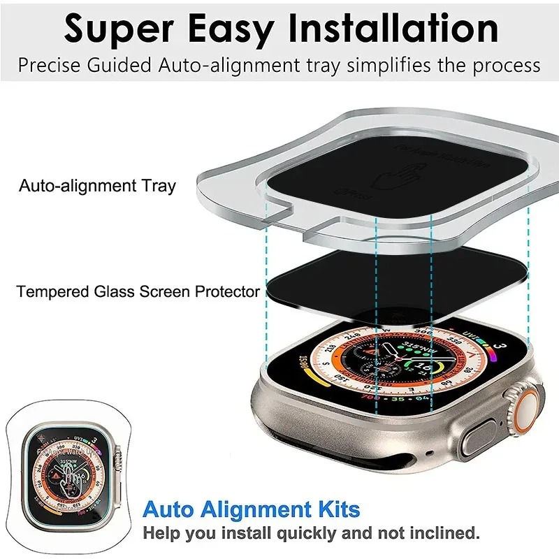 زجاج مقسى لساعة أبل Ultra2/3 4 - مراجعة Watch Case Bumper وسعره