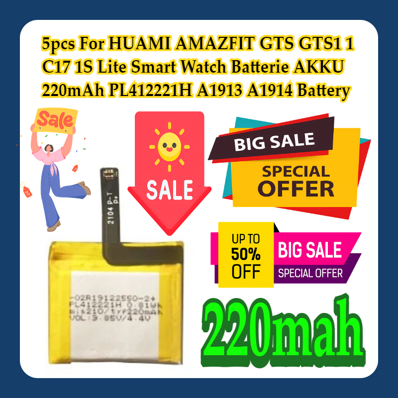 5 قطعة ل HUAMI AMAZFIT GTS GTS - مراجعة Smartwatch A1914 وسعره